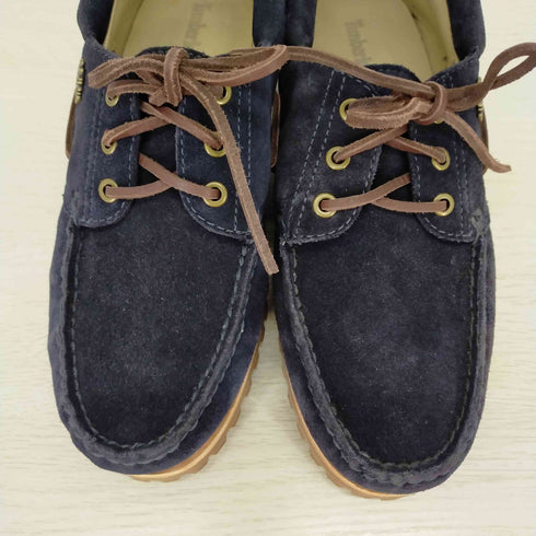 ティンバーランド Timberland 3 Eye Lug 3アイレット モカシンシューズ DARK BLUE SUEDE メンズ JPN:26