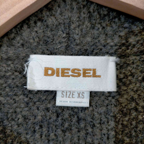 ディーゼル DIESEL ニット切替 フーデッドジャケット メンズ import:XS