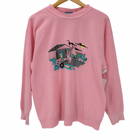タルテックス TULTEX 80S USA製 ultra fleece 220 イラストプリント スウェット メンズ import:L
