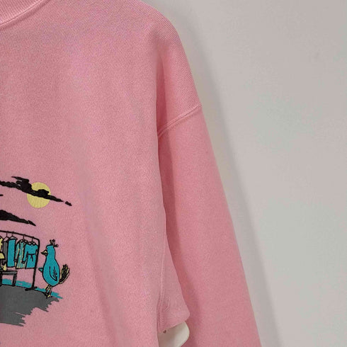 タルテックス TULTEX 80S USA製 ultra fleece 220 イラストプリント スウェット メンズ import:L