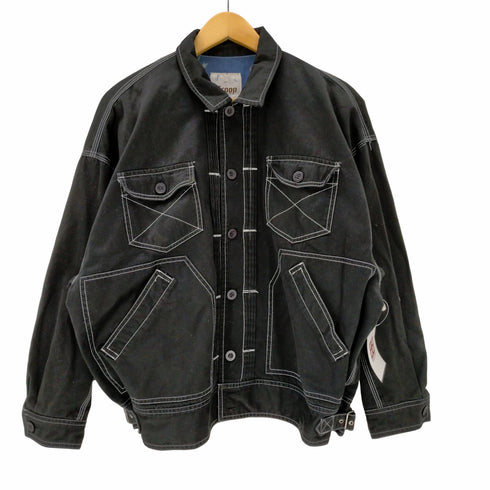 SCOOP 80-90S バックプリント 裏地総柄 コットン ジャケット メンズ import:M