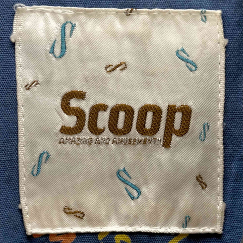 SCOOP 80-90S バックプリント 裏地総柄 コットン ジャケット メンズ import:M