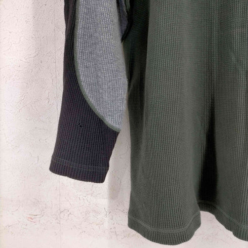 バンズ VANS 切替ワッフルサーマルTシャツ メンズ import:S