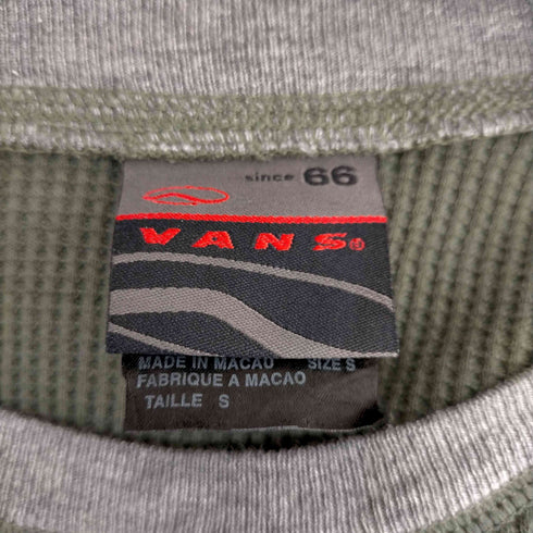 バンズ VANS 切替ワッフルサーマルTシャツ メンズ import:S