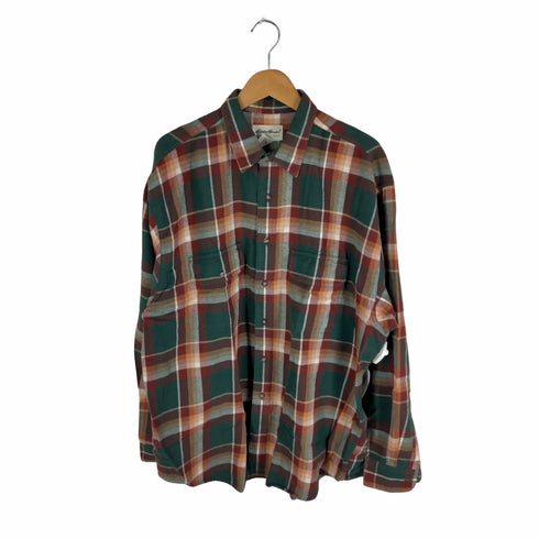 エディーバウアー Eddie Bauer 90s-00S 白タグ 2Pチェックシャツ メンズ JPN:L