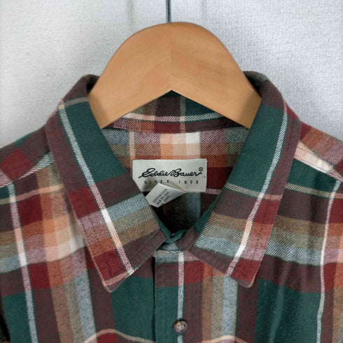 エディーバウアー Eddie Bauer 90s-00S 白タグ 2Pチェックシャツ メンズ JPN:L