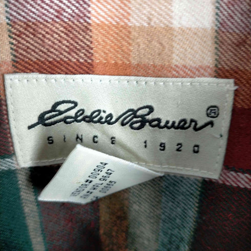 エディーバウアー Eddie Bauer 90s-00S 白タグ 2Pチェックシャツ メンズ JPN:L