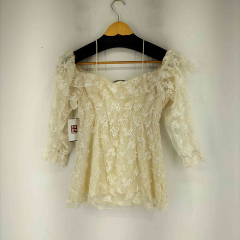 ザラ ZARA Embroidered Lace Top レディース XS