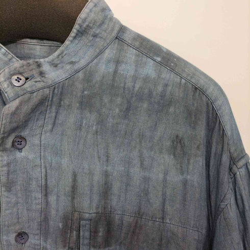 イッセイミヤケ ISSEY MIYAKE PERMANENTE 1995SS タイダイ ガーゼ素材 バンドカラーロングスリーブシャツ メンズ JPN:M