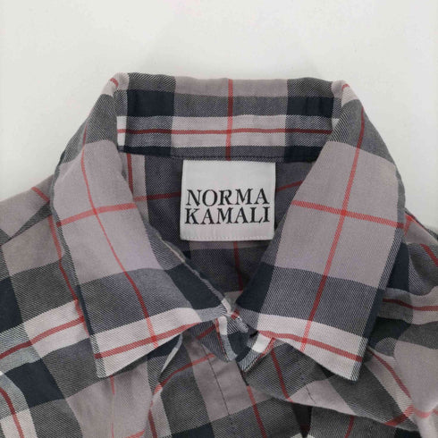 ノーマカマリ OMO NORMA KAMALI NORMA KAMALI オーバーサイズ レギュラーカラー チェック シャツ レディース