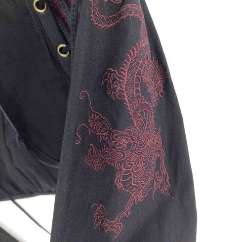 オッズクローチェ OZZCROCE ドラゴン 刺繍 レースデザイン ボレロ ジャケット Y2K レディース