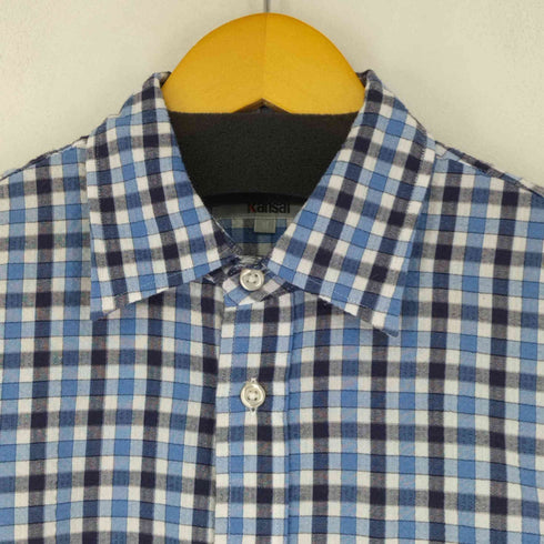 カンサイ KANSAI シアサッカー L/S チェックシャツ メンズ JPN:M