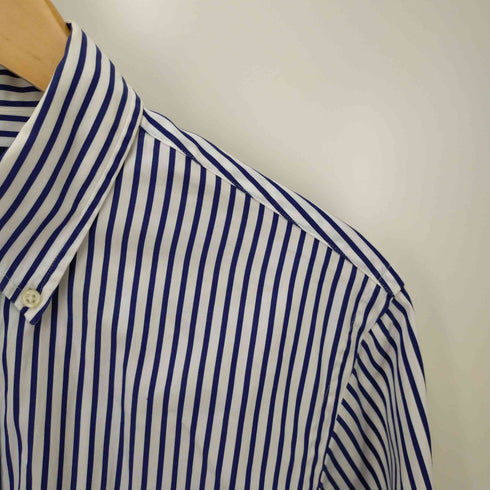 ラルフローレン RALPH LAUREN CUSTOM FIT 現行 ポニー刺繍 ストライプ ボタンダウンシャツ メンズ import:M