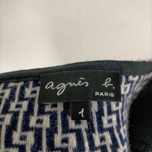 アニエスベー agnes b. ウール混 総柄 ミニスカート レディース 1