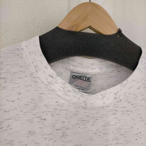 オニータ ONEITA 90s 企業ロゴ両面発泡プリント 霜降りTシャツ メンズ import:L