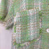 ザラ ZARA チェック編み込みショートスリーブジャケット レディース import:S