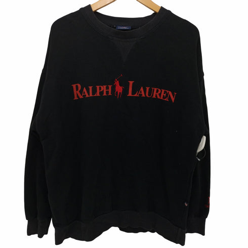 ポロスポーツラルフローレン POLO SPORT RALPH LAUREN 90S USA製 ポニー刺繍 両面プリント コットン100 クルーネックスウェット メンズ