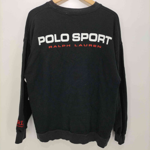 ポロスポーツラルフローレン POLO SPORT RALPH LAUREN 90S USA製 ポニー刺繍 両面プリント コットン100 クルーネックスウェット メンズ
