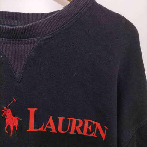 ポロスポーツラルフローレン POLO SPORT RALPH LAUREN 90S USA製 ポニー刺繍 両面プリント コットン100 クルーネックスウェット メンズ