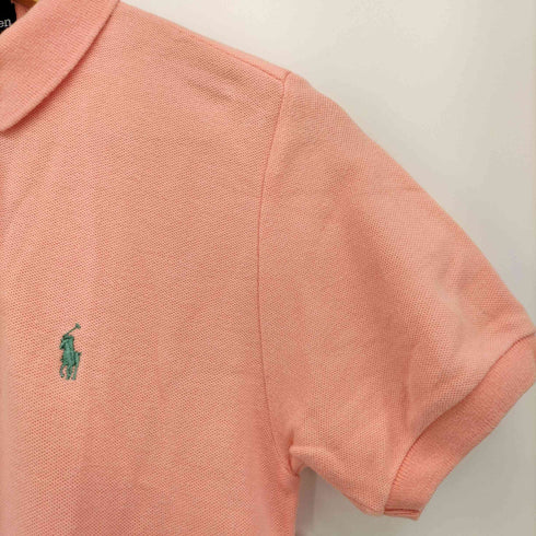 ラルフローレン RALPH LAUREN 裾スリット ポニー刺繍 鹿の子 コットン ポロシャツ レディース JPN:M