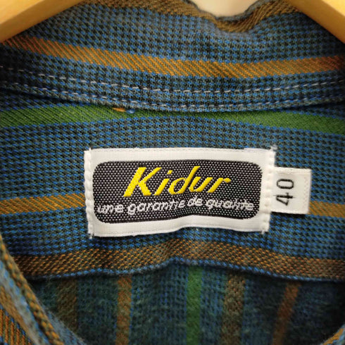 キドゥー KIDUR 60-70S ノーカラーグランパシャツ メンズ FR:40