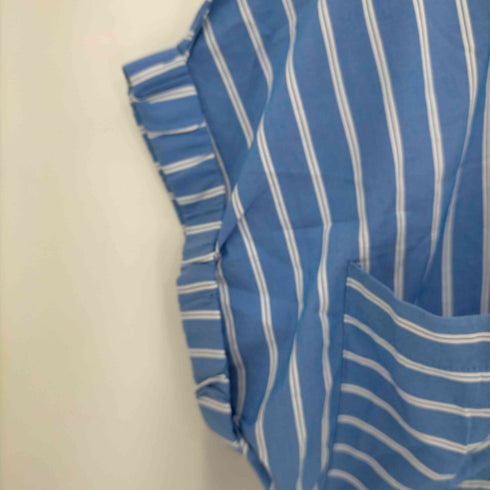 ザラ ZARA ストライプ ノースリシャツワンピース レディース import:M