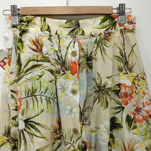ザラ ZARA フロントボタン 花柄 フレアスカート レディース S