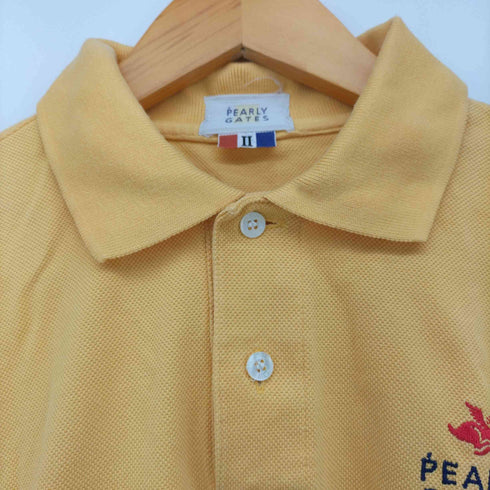 パーリーゲイツ PEARLY GATES 旧タグ 刺繍 鹿の子 ポロシャツ メンズ JPN:2