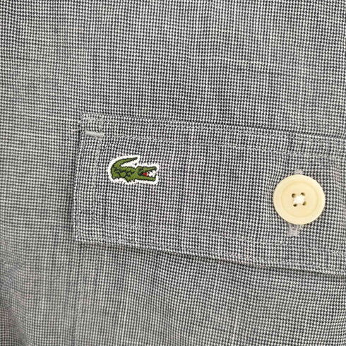 ラコステ LACOSTE SLIM FIT ノーカラー ストライププルオーバーL/Sシャツ メンズ 39