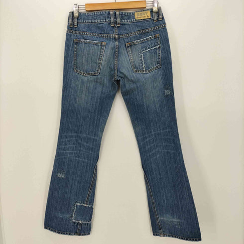 ロキシー ROXY ダメージ パッチワーク デニム パンツ Y2K レディース
