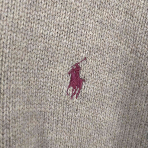 ポロバイラルフローレン Polo by RALPH LAUREN スモールポニー刺繍 ハーフジップ ラムウールニット ベンチレーション メンズ import:M