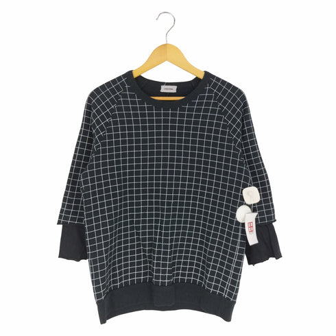 アンダーカバーイズム UNDERCOVERISM openstrings期 ブロックチェック レイヤード7分袖カットソー クルーネックTシャツ メンズ JPN:2