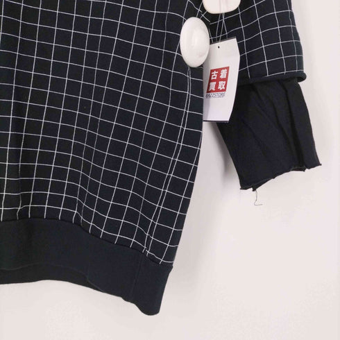 アンダーカバーイズム UNDERCOVERISM openstrings期 ブロックチェック レイヤード7分袖カットソー クルーネックTシャツ メンズ JPN:2