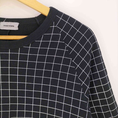 アンダーカバーイズム UNDERCOVERISM openstrings期 ブロックチェック レイヤード7分袖カットソー クルーネックTシャツ メンズ JPN:2