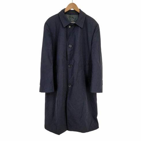 アクアスキュータム AQUASCUTUM カナダ製 Aqua 5 ウールギャバ ステンカラーコート メンズ