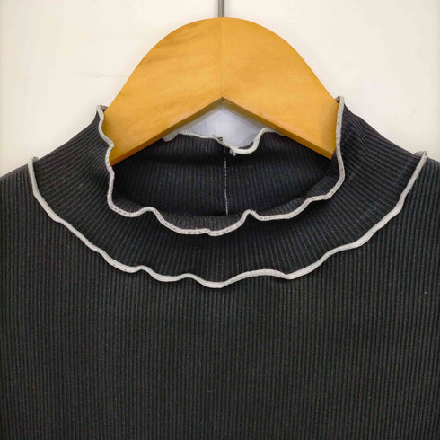 ジーナシス JEANASIS Wメローリブハイネック LS TEE レディース FREE
