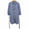ザラ ZARA ハーフボタンストライプシャツワンピース レディース import:XS