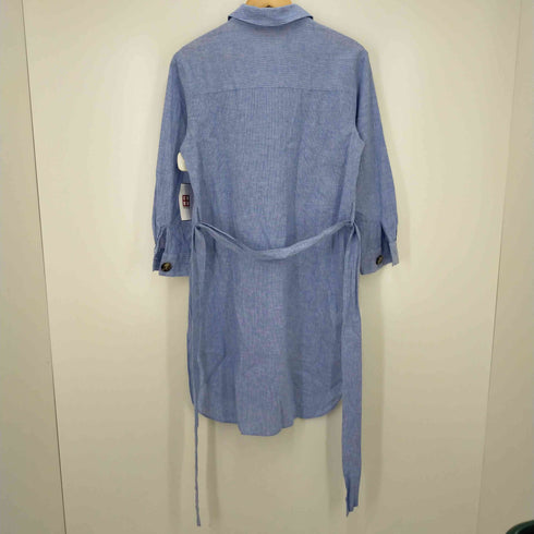 ザラ ZARA ハーフボタンストライプシャツワンピース レディース import:XS