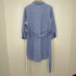 ザラ ZARA ハーフボタンストライプシャツワンピース レディース import:XS
