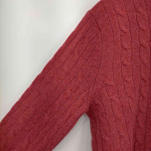 ブルックスブラザーズ BROOKS BROTHERS 刺繍ロゴ ケーブル編み ウールニット メンズ import:S