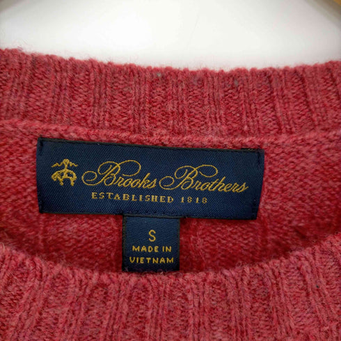 ブルックスブラザーズ BROOKS BROTHERS 刺繍ロゴ ケーブル編み ウールニット メンズ import:S