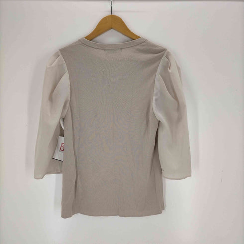 ユナイテッドアローズグリーンレーベルリラクシング UNITED ARROWS green label relaxing ソウバリ ソデ シフォン プルオーバー ニット レディース FREE