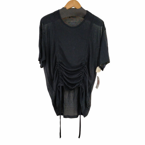 ビーヨウジヤマモト B yohji yamamoto フロントギャザー コットンS/Sカットソー レディース JPN:2