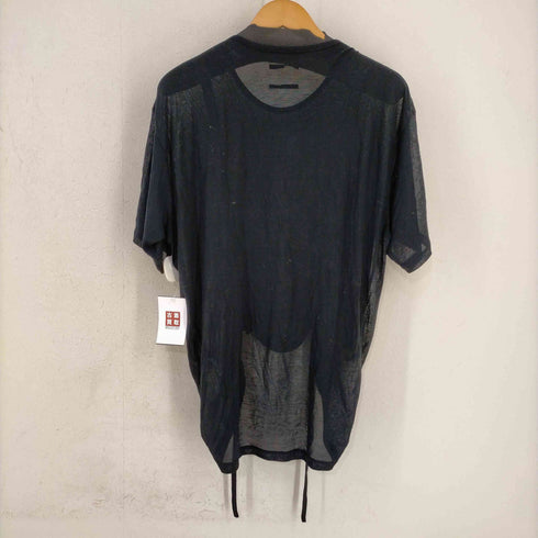 ビーヨウジヤマモト B yohji yamamoto フロントギャザー コットンS/Sカットソー レディース JPN:2