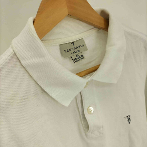 トラサルディ TRUSSARDI イタリア製 ロゴ刺繍 S/S ポロ シャツ メンズ import:XL