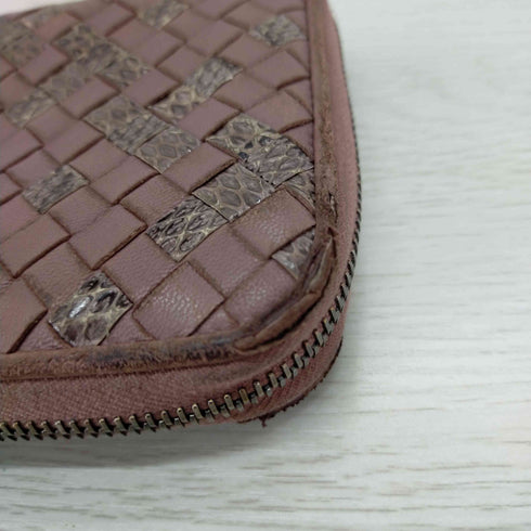 ボッテガヴェネタ BOTTEGA VENETA レザーパイソンコンビロングウォレット イントレチャート レディース
