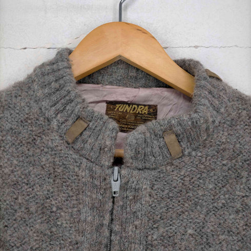 ツンドラ tundra 70-80s カナダ製 エルボーパッチウールブルゾン メンズ import:L