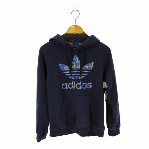アディダス adidas TREFOIL HOODIE トレフォイルプリント 総柄ロゴ メンズ JPN:M