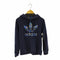 アディダス adidas TREFOIL HOODIE トレフォイルプリント 総柄ロゴ メンズ JPN:M