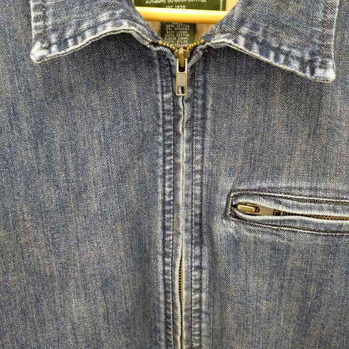 エディーバウアー Eddie Bauer 90S ジップアップデニムジャケット メンズ JPN:S